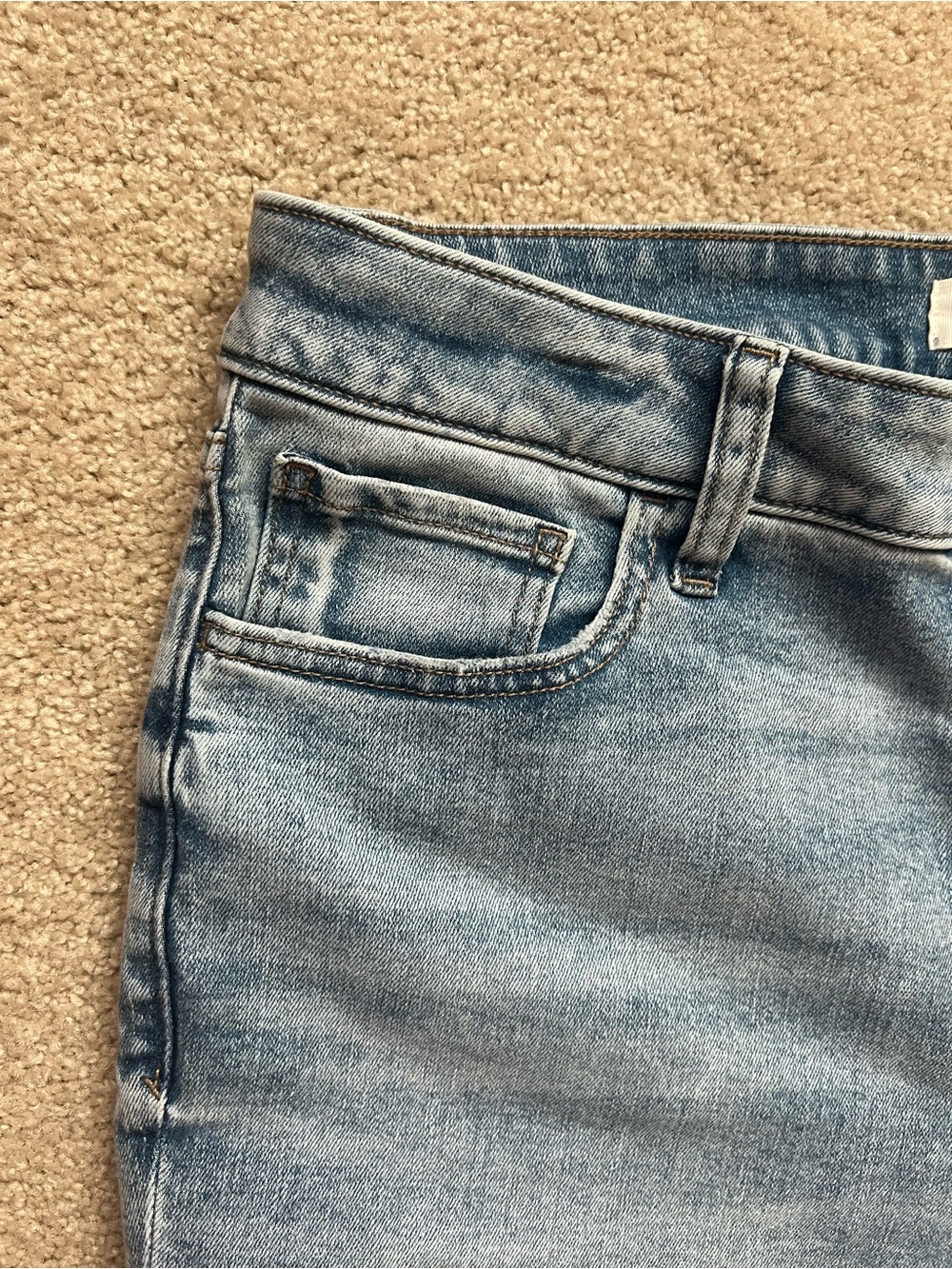 M Jeans by Maurices High Rise Slim Straight Ankle Distressed Jeans Size 14 Short - Picture 16 of 16